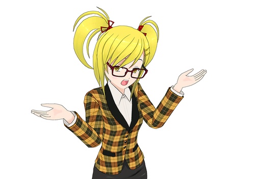 anime wanita yellow hair